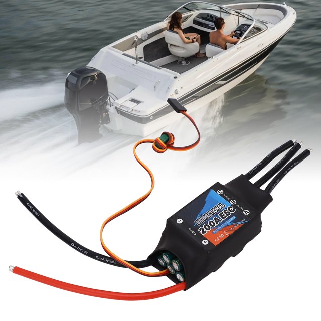 RC Schilless ESC, Profesional Esc 200a Sin Escobillas para Automóvil RC para Hénice Submarino