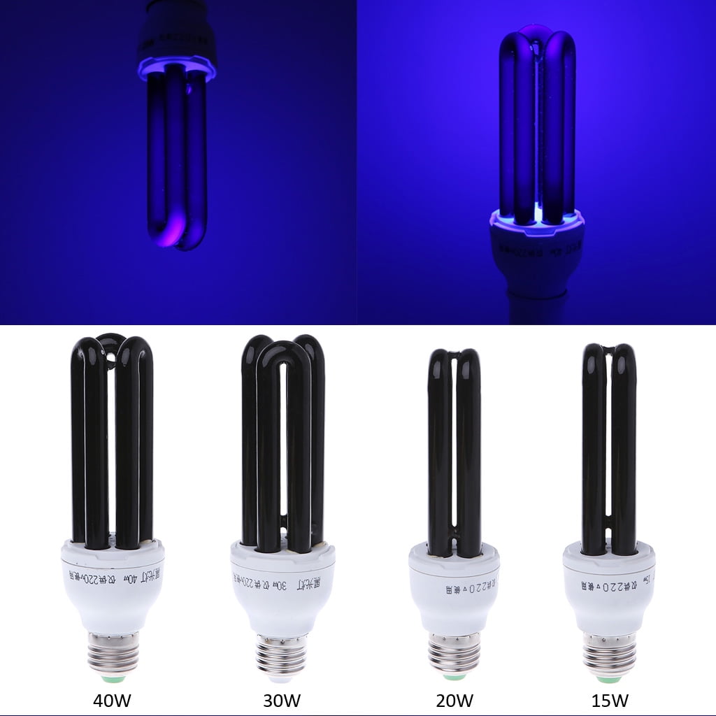 2x 15W UV Ultraviolet Blacklight Low Energy CFL Light Bulb E27 Screw Lamp ES