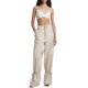 thumbnail image 3 of Sunloudy Pantalones de Mujer, Casual Cordón Amarrado Cintura Color Sólido Elástico Ajustable Tobillo Recto Suelto Pantalones Sunloudy moda, 3 of 8