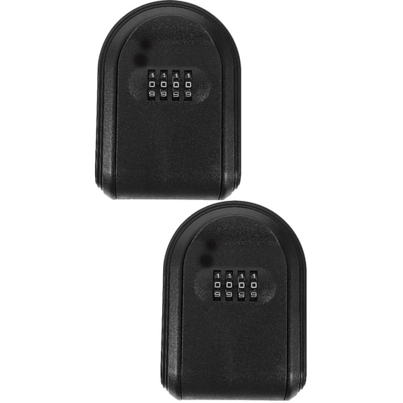 2-Pack Outdoor Key Lock Boxes for Home Security, Wall-Mounted Small Key Storage Safe for Household Use