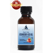 Strawberry seed oil unrefined organic by h&b oils center glass bottle 1 oz