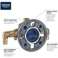 thumbnail image 2 of Grohe Grohsafe 35116000 Pressure Balance Rough-In Valve, 2 of 6