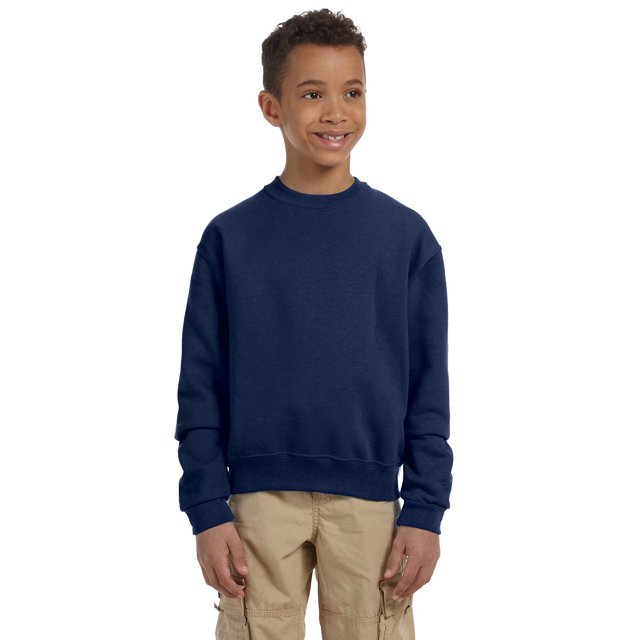 Jerzees Big Boy's NuBlend Seamless Ribbed Crewneck Sweatshirt, Style 562B