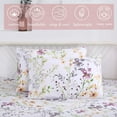 thumbnail image 5 of Pink Floral Sheet Set King Size 4-Pieces 100% Cotton Percale Sheets for King Bed Shabby Vintage Flowers Bed Sheets King Soft Crisp Luxury Bedding Set, Deep Pocket Sheets, 5 of 8