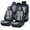 Black & Gray, variant on Car Seat Cover for Kia K5 2025, Premium Leather 5 Piece Full Set With Lumbar Support Beautify Interior, Light Taupe Car Seat Covers, Airbag-Compatible