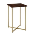 thumbnail image 3 of Manor Park Modern Wood and Metal End Table, Dark Walnut/Gold, 3 of 8