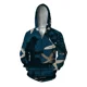 thumbnail image 5 of Sudadera con capucha informal de otoño para hombre, sudadera con cremallera, sudadera con capucha con estampado de casa de piña y cohete, sudadera con capucha holgada, ropa Y2k para hombre, 5 of 5