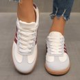 thumbnail image 2 of Rokment Retro Leopard Color Block Low Top Fashion Sneakers for Women 2026 Casual Suede Comfort Walking Running Tennis Skate Shoes Fall Winter Street Wear, 2 of 8