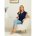 thumbnail image 5 of Cueply Womens Casual Tops Summer Short Sleeve V Neck T Shirts Loose Tunic Tops, 5 of 6