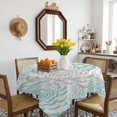 thumbnail image 3 of Aqua Grey Chrysanthemum Table Cloth Waterproof Tablecloths, Farmhouse Botanical Floral Modern Tablecloth Dining Table Cover for Kitchen Party Tabletop Outdoor, Square Tablecloth 54x54 Inch, 3 of 9