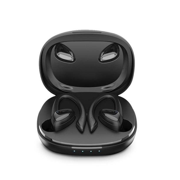 Auriculares TWS Auriculares inalámbricos recargables con gancho para la oreja Auriculares V5.1 compatibles con Bluetooth Auriculares con sonido, Negro 1 Pieza Vogacara EL005017-03B