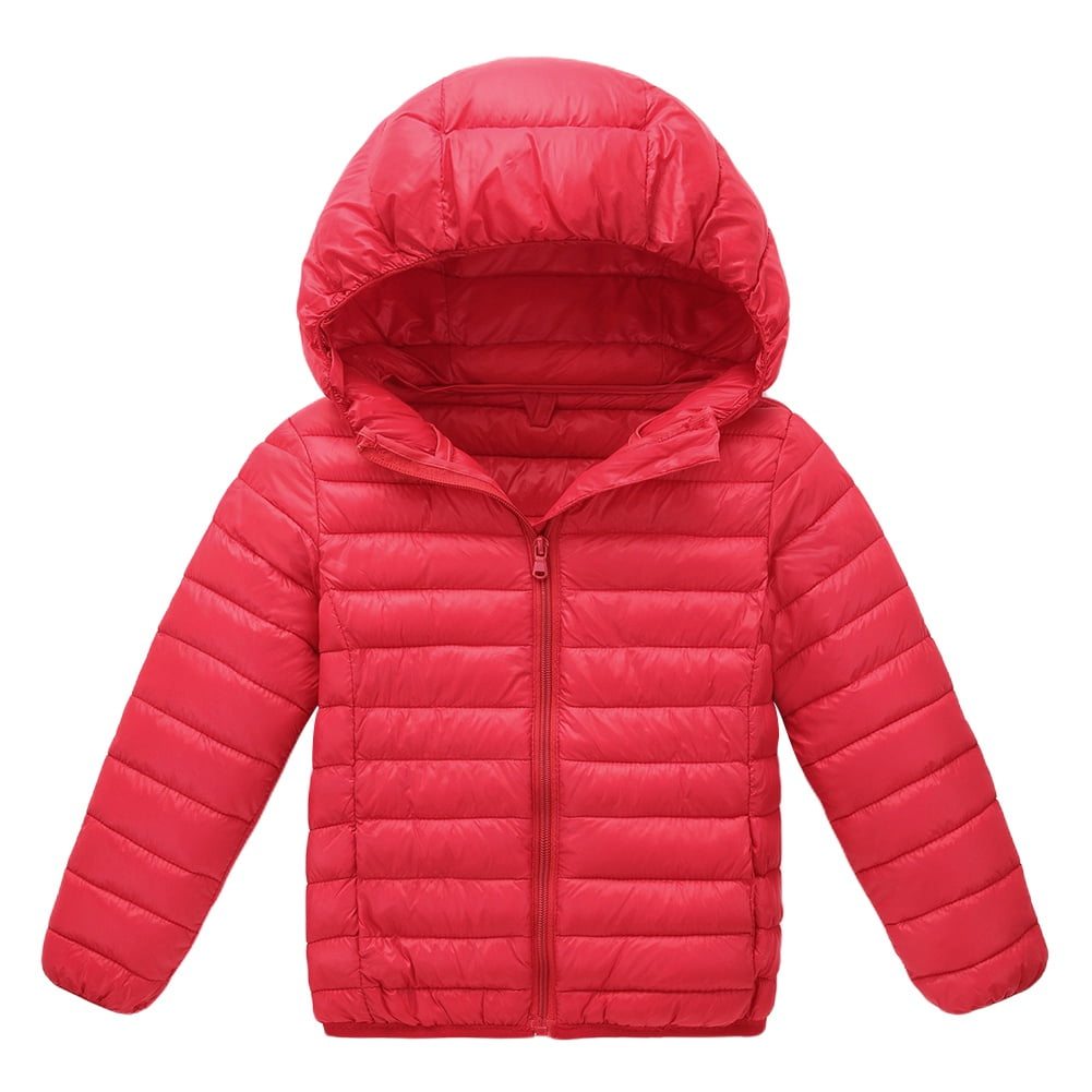 Winter Duck Down Snowsuit Kids Boys Girl Coat Hooded Lightweight Quilted Jacket 