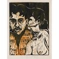 thumbnail image 2 of Ernst Ludwig Kirchner 15x18 Black Ornate Wood Framed Double Matted Museum Art Print Titled - Painter and Model - Poet and Woman (1907), 2 of 5