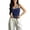 Dark Blue, variant on Women Double Layered Cami Tank Top with Built in Bra Spaghetti Strap Workout Yoga Camisole Color Block Strappy Crop Tops Going Out(Black,M)