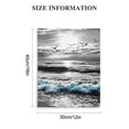 thumbnail image 3 of LHONGY  Large Canvas Wall Art For Living Room Wall Decor For Bedroom Office Wall Decorations Black And White Painting Blue Sea 12x16 in, 3 of 5