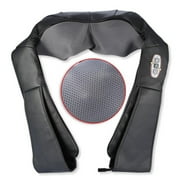 Qiilu Infrared Heated Full Body Massager Electronic Shiatsu Back and Neck Massager with Heat and Deep Tissue Kneading for Neck Shoulders Wrist Hip Legs on Office Home Car