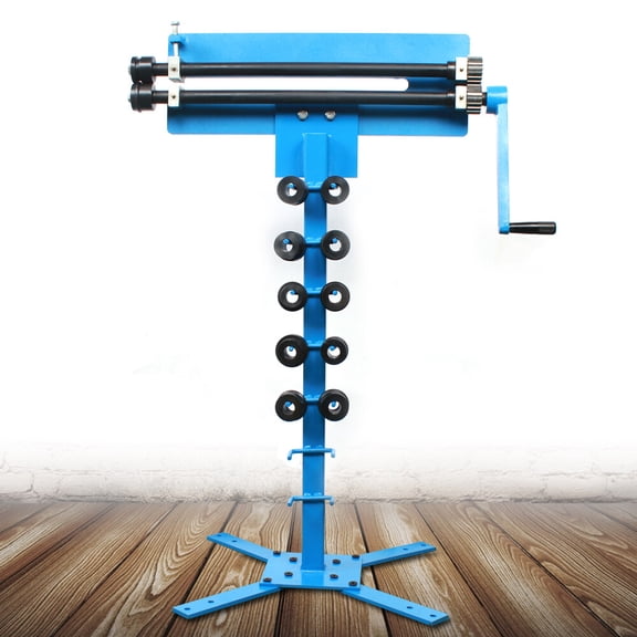 23.62*7.87*7in Blue Manual Bender Bead Roller Sheet Metal Bending Machine 6 Pairs Profile Roller