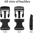 thumbnail image 3 of Side Release Buckles, Heavy Duty Black Plastic Buckles Clips, Adjustable Quick Release Buckle, Backpack Buckle Replacement for Nylon Webbing Straps, Belt, Dog Collars, 3 of 7