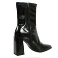 thumbnail image 3 of Delicious Women's Square Toe Mid Calf Block Heel Ankle Bootie, Black ,  10 M US, 3 of 6