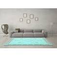 thumbnail image 3 of Ahgly Company Indoor Rectangle Abstract Light Blue Modern Area Rugs, 5' x 8', 3 of 4