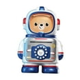 thumbnail image 3 of Alcancía con forma de oso astronauta, regalo para niños, estantería de escritorio Azul, 3 of 9