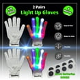 thumbnail image 3 of The Noodley LED Gloves for Kids 2 Pairs Skeleton White Small Ages 4-7, 3 of 6