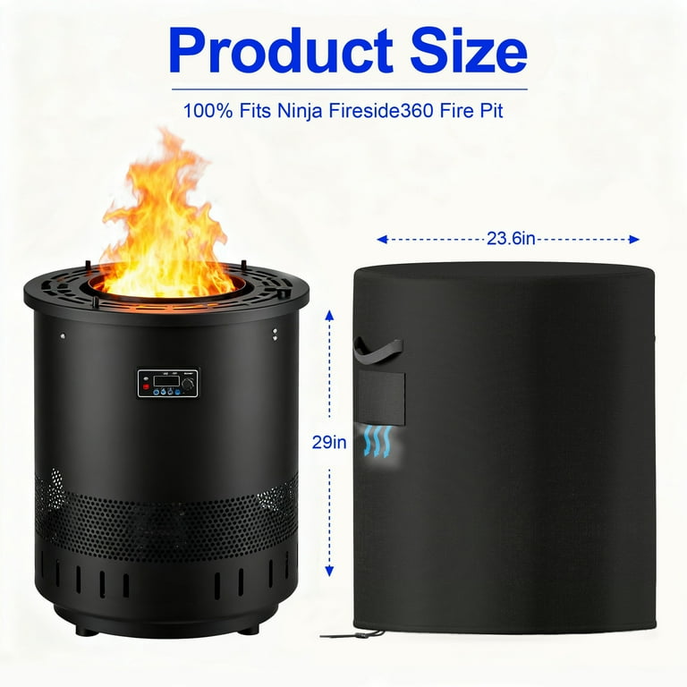 Ninja Fireside 360 Outdoor Heater & Fire Pit, Waterproof Firepit