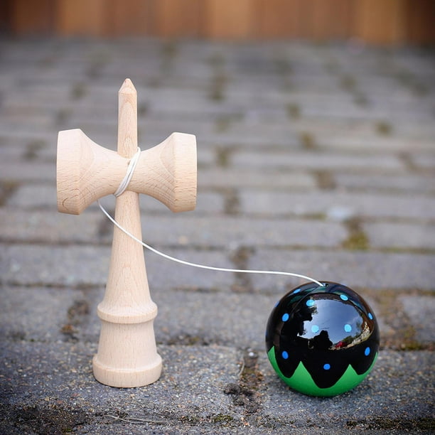 de clásica profesion de , de , , ejercicio libre, niños expertos Verde negro CUTICAT Bola de habilidad Kendama japonesa