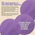 thumbnail image 4 of Dura-Gold Premium 600 Grit 3" Purple Film Ceramic Sanding Discs, Box of 30 - Hook & Loop Backing Sandpaper for DA Sander, Drill, Grinder, Rotary Tool - Sand Auto Body Paint, Metal, Wood, Woodworking, 4 of 6