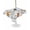 White, variant on Outdoor Tablecloth with Umbrella Hole for Patio/Picnic/Party/Camping, Rustic Cat Waterproof Table Cloth Round Cover Washable, Funny Cute Fish Leaves Bubble (Dia 54")