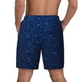 thumbnail image 4 of Goofa Sparkling Blue Glitter Printed Men's Swim Trunks Board Shorts Quick Dry Mens Swimming Trunks with Compression Liner,Breathable Fit Hawaii Beach Shorts-Medium, 4 of 9