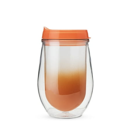 Wine Traveler - Traveler Double Walled Wine Tumbler in Orange Ombre by True