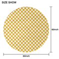 thumbnail image 6 of Yellow and White Checkerboard Pattern Round Tablecloth 60"x60",Wrinkle Wipeable Table Cloth for Kitchen Dining Room Picnic Patio Party, 6 of 6