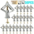thumbnail image 3 of PENGXIANG 50 Pcs Fixations pour Plaque de Plâtre Kit d'Ancrage pour Mur Sec Anti-Rotative Tube d'Expansion Stable Ancrages Type Papillon avec Vis pour Planche de Plâtre Fibre Planche Creuse, 3 of 10