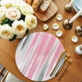 thumbnail image 3 of Round Placemats Set of 4 Pink Grey Place Mats Washable Woven Placemat Abstract Art Texture Circle Braided Table Mat for Kitchen Dining Table Party Home Decor 15 Inch, 3 of 8