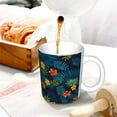 thumbnail image 3 of Yiaed Hawaiian Style Print Ceramics Coffee,Large Handle Design,Extra Large Tea and Coffee Cup for Office and Home Mugs, 3 of 6