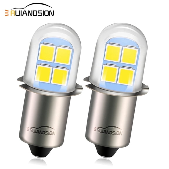 Ruiandsion P13.5S Mini LED Bulb, 4.5V-6V DC White 6000K, 100 LM for Flashlights with Reflector,Replacement Bulb,2-Pack
