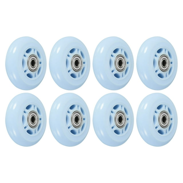 Unique Bargains Roues de Patin en Ligne avec Roulements 82A Remplacement de Patin, Bleu Lot de 8