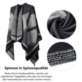 thumbnail image 4 of Reversible Winter Warm Poncho Shawl Wrap Thick Cardigan, 4 of 5