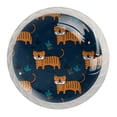 thumbnail image 1 of 4 Pcs Tiger Blue Knobs for Kitchen Cabinet Cupboard Dresser Bookcase Drawer Pulls Handles Round Home Decor, 1 of 5