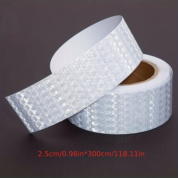 Reflective Tape, Outdoor Waterproof Reflective Warning Strip, Reflective Tape Night Safety Sticker, White, Red, Yellow Reflective Tape, Suitable for Trailers and Bicycles