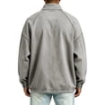 thumbnail image 3 of Havenx 1/4 Zip Pullover for Men Acid Wash Vintage Distressed Faux Denim Pullover Raglan Long Sleeve Stand Collar Mock Neck Sweater 2026 Fall Winter Loose Lightweight Casual Tops,Gray S, 3 of 3