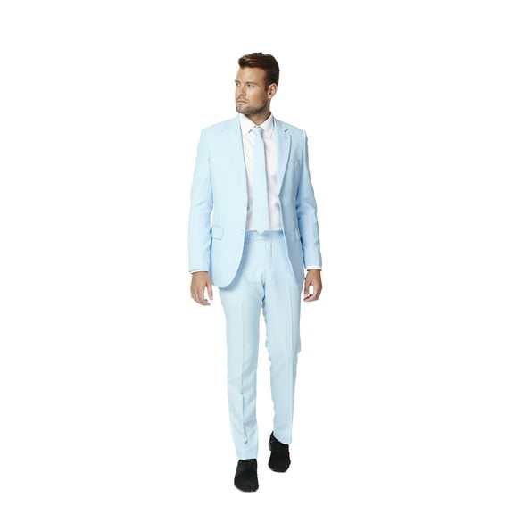 OppoSuits Men's Cool Blue Solid Color Suit