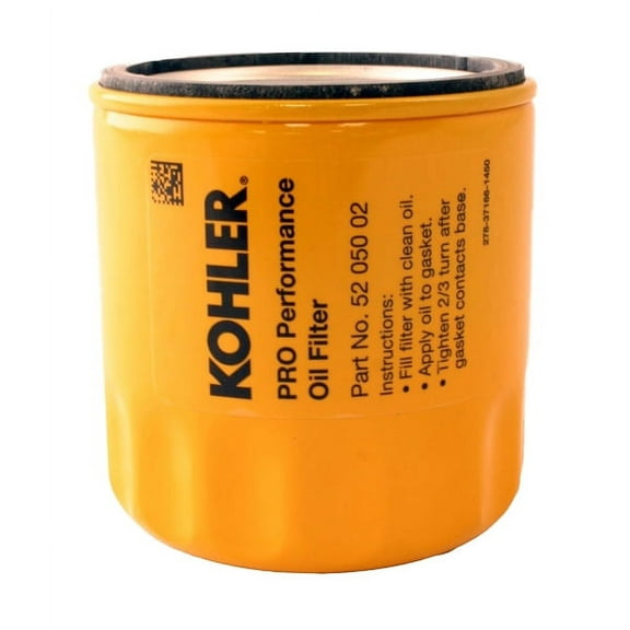 Kohler 52 050 02-S Engine Oil Filter Extra Capacity For CH11 - CH15, CV11 - CV22