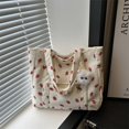 thumbnail image 4 of Bolso de hombro de nicho de alto valor para mujer, nuevo estilo 2025, moderno, literario, original, bolso de mano de pana de gran capacidad, 4 of 5