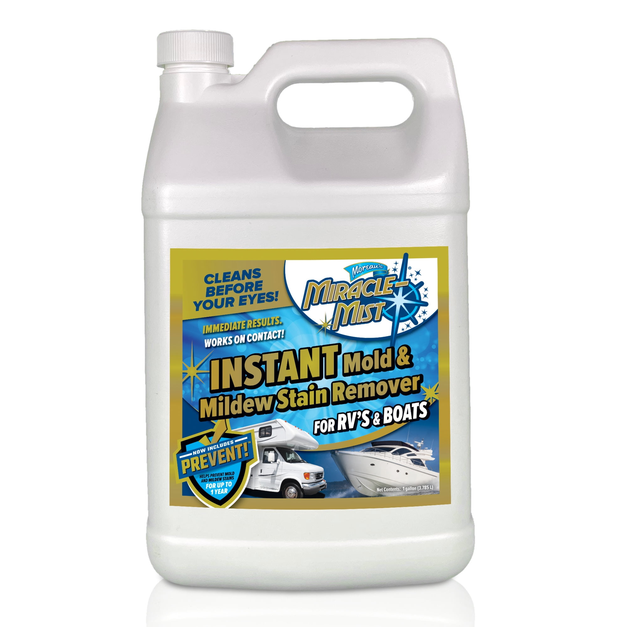 MiracleMist Instant - Mold and Mildew Spray Remover for RV and Boat s Exterior and Interior  1 Gallon