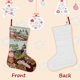 thumbnail image 3 of Siete Pequeños Monstruos Tema: Calcetines de Navidad, fino lino blanco para colgar en escaleras y chimenea, decoración navideña para el hogar, regalo de Navidad. 45cm × 32cm, 3 of 5