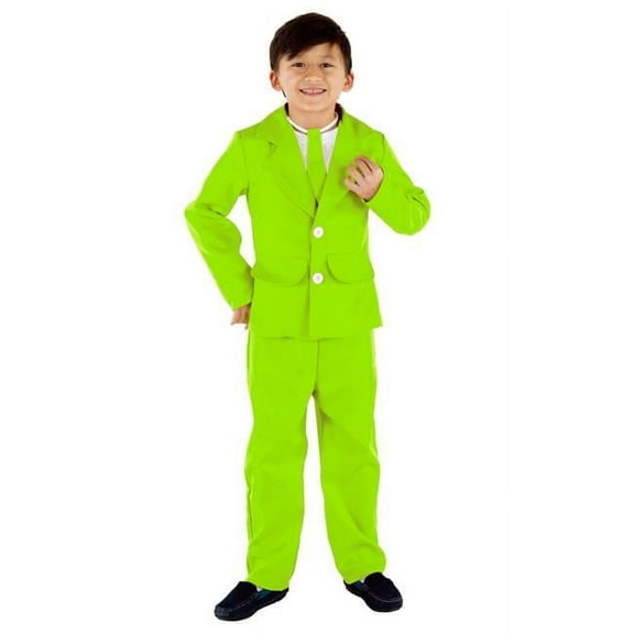 Kids Neon Yellow 3 Piece Suit - Large - Age Group 12-14 Years