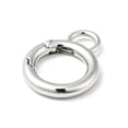 thumbnail image 2 of 5pc Non-304 Stainless Steel Spring Gate Rings Stainless Steel Color 28x21.5x3.5mm 7 Gauge Hole: 6x4.5mm, 2 of 3