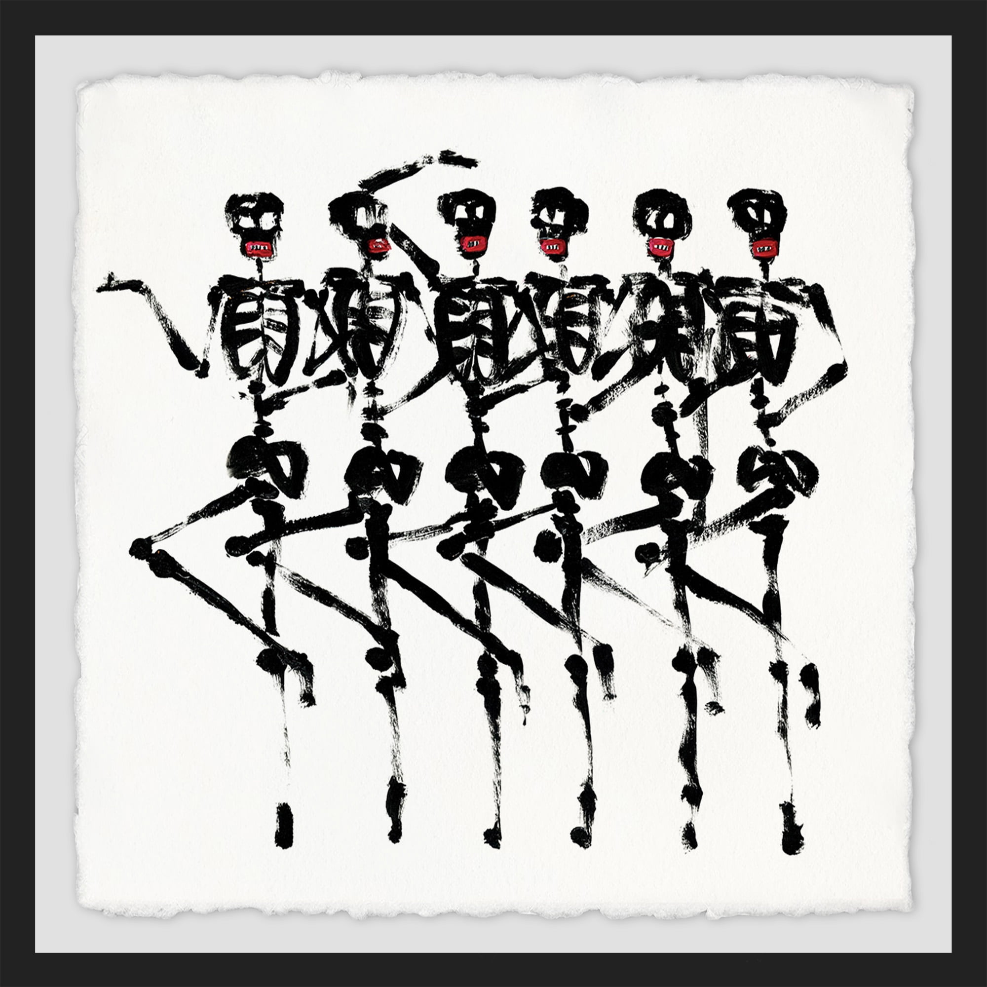 Skeleton Dance Framed Painting Print
